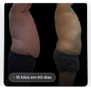 Resultado antes e depois: -15 kg em 60 dias